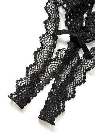 Bravelle crotchless thong obsessive открытые черные стринги 6