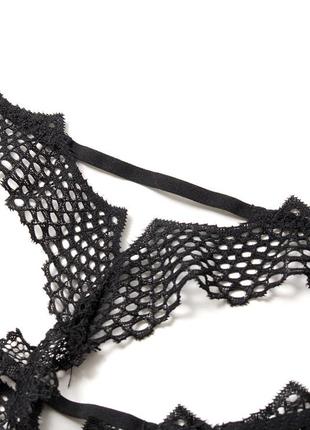 Bravelle crotchless thong obsessive открытые черные стринги 5