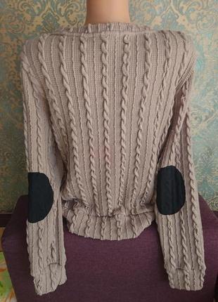 Женский свитер с латками р.44/46 кофта джемпер пуловер свитшот2 фото