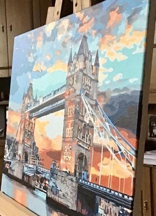 Готова картина по номерам "лондонський міст" #picture london tower handmade"3 фото