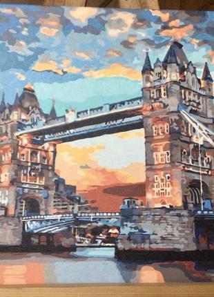 Готова картина по номерам "лондонський міст" #picture london tower handmade"