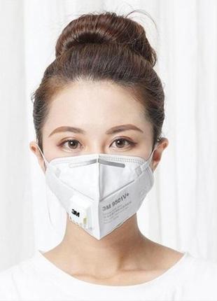 Маска 3m kn95 9501v+ респилер ffp2 - ffp3 з клапаном, 3м захисна помаска орігінал 3м кн95 / ффп2 - ффп3