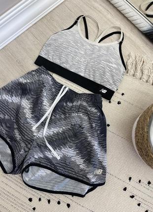New balance женский костюм оригинал шорты топ спортивный
