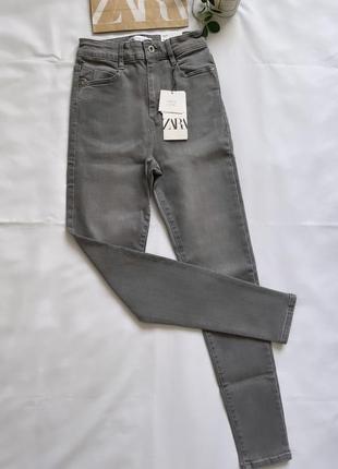 Сірі джинси скіні zara2 фото