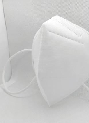 Захисна маска ffp3 респіратор kn95 n95 біла без клапана (індивідуальна упаковка) 5 шарів захист ffp3 купити7 фото