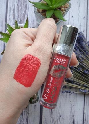 Жидкая помада для губ maxi color viva lacquer lip gloss тон 06