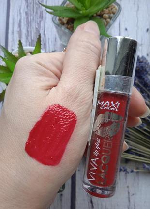 Жидкая помада для губ maxi color viva lacquer lip gloss тон 07