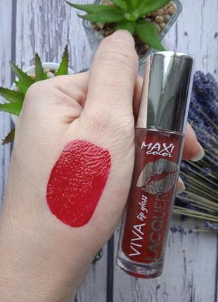 Жидкая помада для губ maxi color viva lacquer lip gloss тон 10