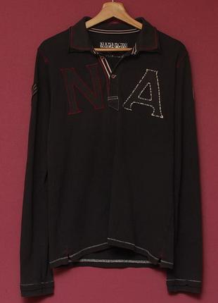 Napapijri рр m поло-лонгслив из хлопка.