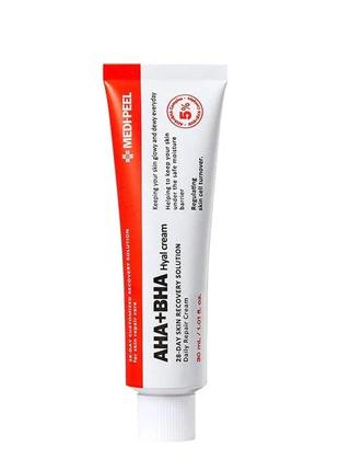 Крем для лица с кислотами medi-peel aha bha 28 days hyal cream 30 мл1 фото