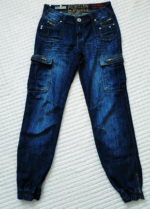 Жіночі джинси джогери з накладними кишенями parisian denim2 фото