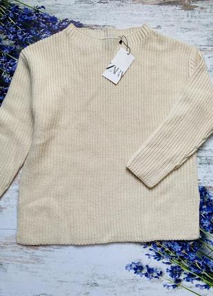 Трикотажний светр, джемпер із коміром човником zara, колекція 2022 року, розмір s, l8 фото