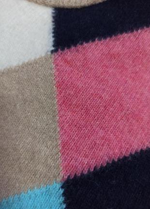 Винтажный шерстяной свитер с ромбиками3 фото