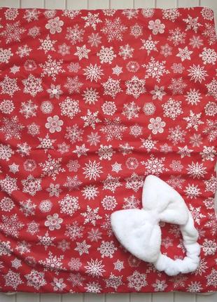 Зимовий конверт-ковдра "сніжинка" червоний 95*75см4 фото