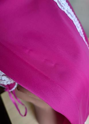 Ночнушка розовая на бритетях комбинация миди фуксия м кружево9 фото