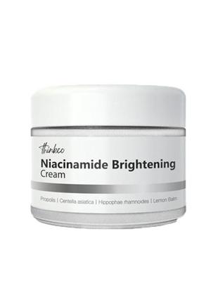 Крем для обличчя з ніацинамідом від пігментних плям thinkco niacinamide brightening cream , 50 мл