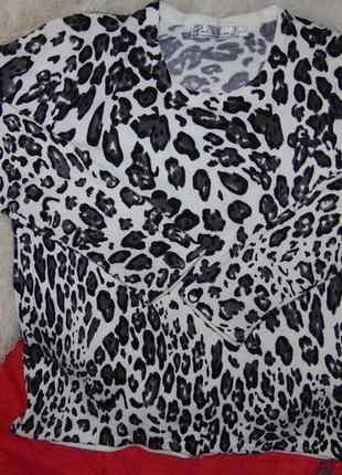 Кофта светр леопардовий принт1 фото