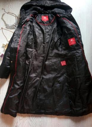 Черный длинный зимний пуховик пух перо натуральный куртка с капюшоном пальто в пол3 фото
