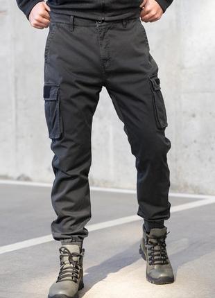 Серые брюки карго из коттона на флисе2 фото