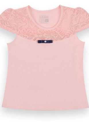 Блуза gabbi дитяча для дівчинки для дівчинки bzl-20-5 персиковий 122 (12877)