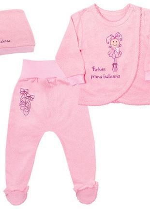 Комплект для девочки детский gabbi кт-19-19-1 ажурный розовый на рост 68 (11550)
