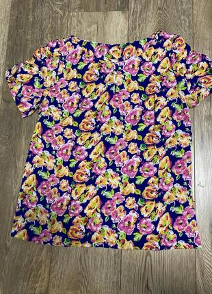 Блуза жіноча квітковий принт з поясом4 фото