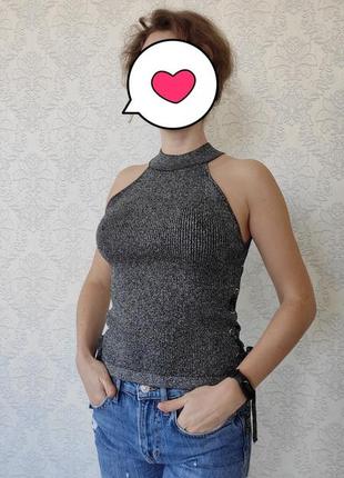 Топ женский новый jennyfer трикотаж вязкая м/l🔥 распродаж вещей от 25 гривен 🔥 3