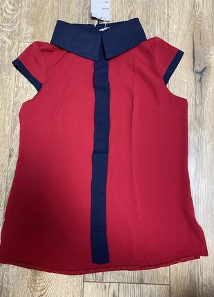 Блуза шкільна дитяча червона