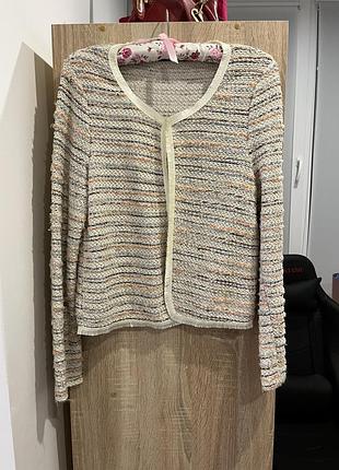 Піджак (кардиган) твідовий moda at george білий