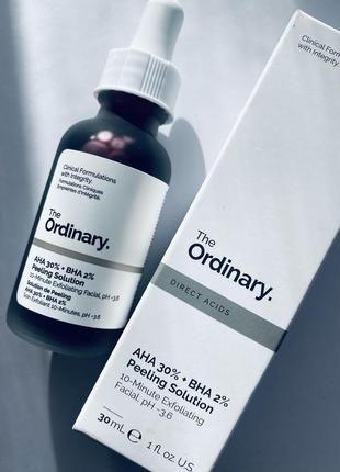 The ordinary aha 30% + bha 2% peeling solution кислотний пілинг для обличчя