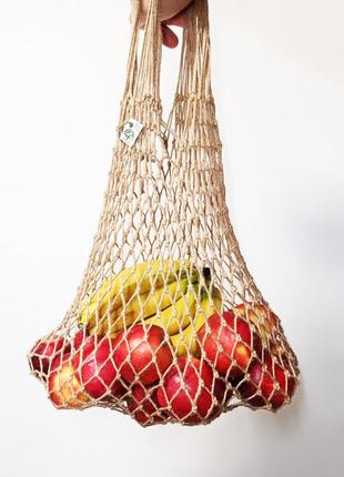 Авоська плетена з джуту 66 см еко сумка авоська плетеная из джута 66 см эко сумка