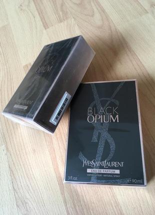 Уценка black opium 90ml yves saint laurent блэк опиум стійкі парфуми жіночі