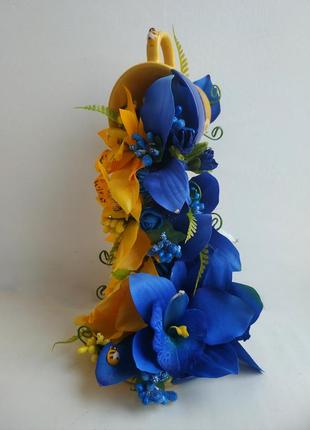 Сувенір декор статуетка подарунок подарок паряща чашка квіти7 фото