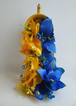 Сувенір декор статуетка подарунок подарок паряща чашка квіти2 фото