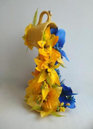 Сувенір декор статуетка подарунок подарок паряща чашка квіти3 фото