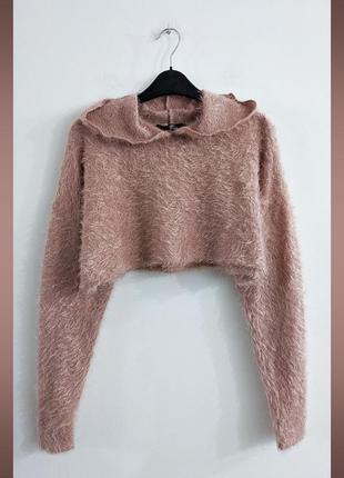 Светр вкорочений з капюшоном missguided