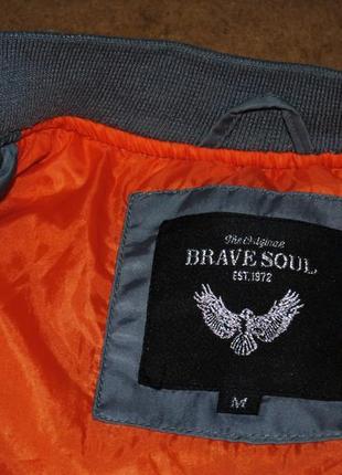 Brave soul куртка бомбер с карманом на рукаве2 фото