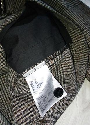Куртка сорочка в клітинку із змішаного льону7 фото