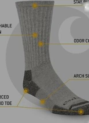 Носки белые мужские carhartt all season cotton crew work socks (3-pack)6 фото