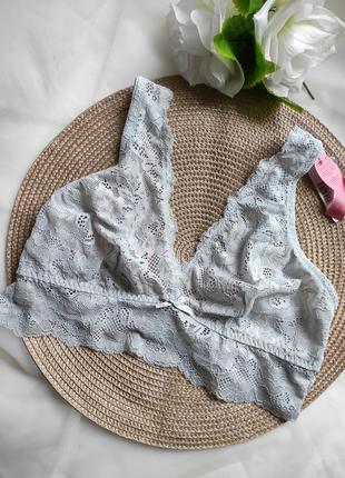 Сірий мережевний бюстгальтер з м'якими чашками топ прозорий бюстик