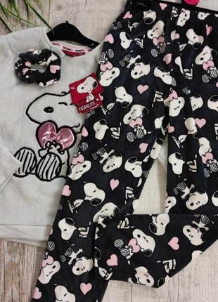 Флисовая флисовая пижамка пижама с резинкой для девочки со peanuts бренда primark