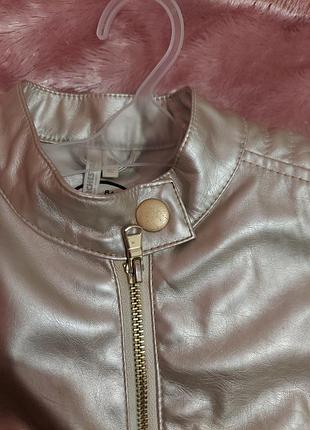 Куртка, косуха кожзам для дівчинки 5