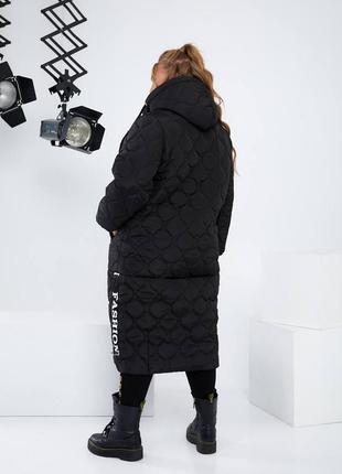 Жіноче зимове пальто плащівка на синтепоні 300 батал10 фото