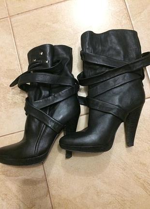 Ботинки полусапоги кожаные