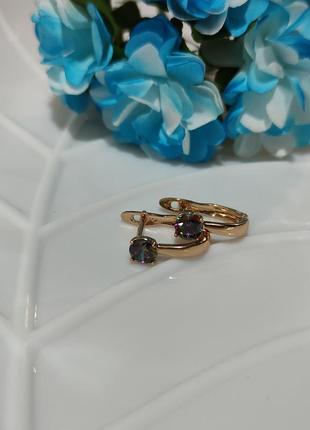 Серьги хамелеон английская застежка из медицинского золота ксюпинг медсплав ювелирная...