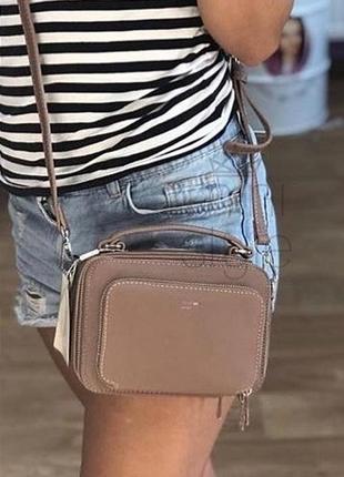 Сумка на длинной ручке cross-body сумочка трендовая и стильная кроссбоди david jones1 фото