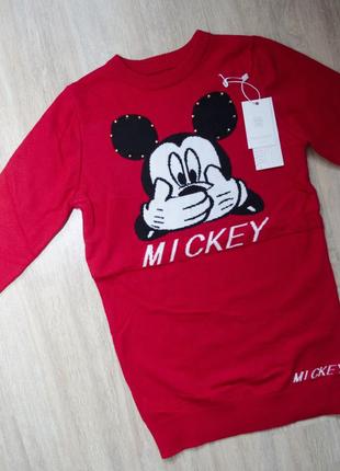 Кофта туніка на довгий рукав хорошої якості з mickey