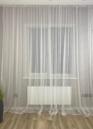 Тюль льон дощик на тесьмі