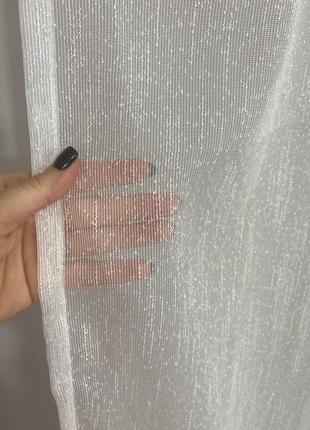 Тюль льон дощик на тесьмі