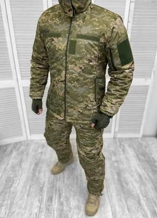 Тактичний костюм піксель бушлат штани зимовий військовий